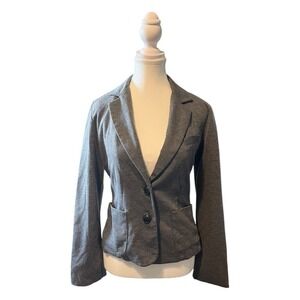 Charlotte Russe Women's Gray Blazer Medium Two-Button Suit‎ Jacket